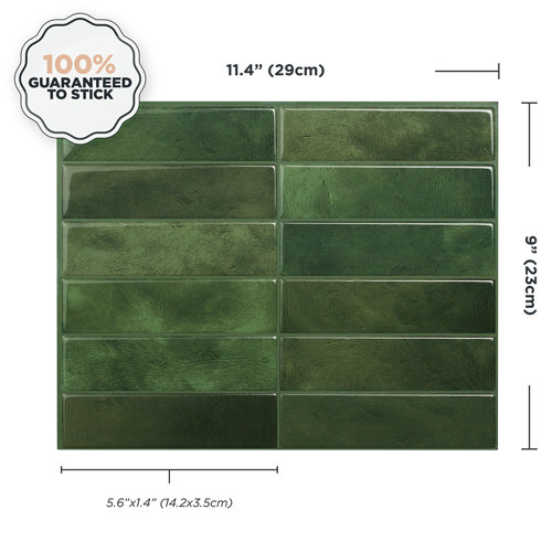 Smart Tiles Peel and Stick Gel Backsplash Tile Morocco 12'' x 9